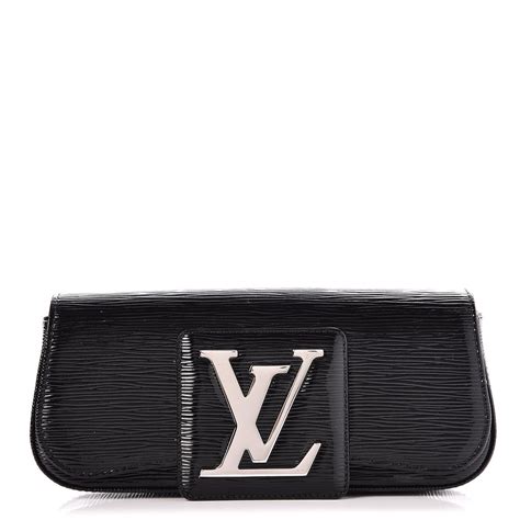 Louis Vuitton Black Electric Epi Leather Sobe Clutch.